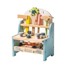 ROBUD Mini Wooden Play Tool Workbench Set for Kids Toddlers - Monte... Fast Ship