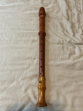 Vintage Wooden Recorder West Germany With Bag