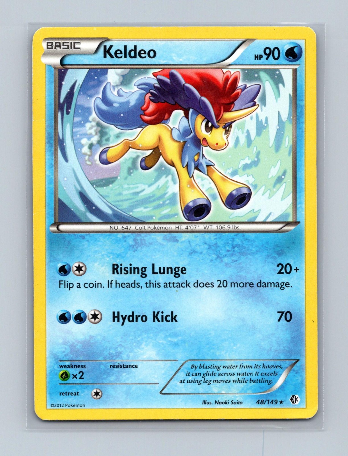Keldeo 48/149 Rare Boundaries Crossed Pokemon Lightly Played