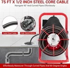 Heavy Duty 75Ft Drain Cleaning Machine Sewer Snake Cleaner for Clogged Pipes