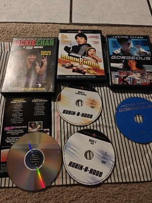 Fearless Hyena/Fearless Hyena II Oop Dvd Rare Jackie Chan Dvd Lot + Robin B Hood