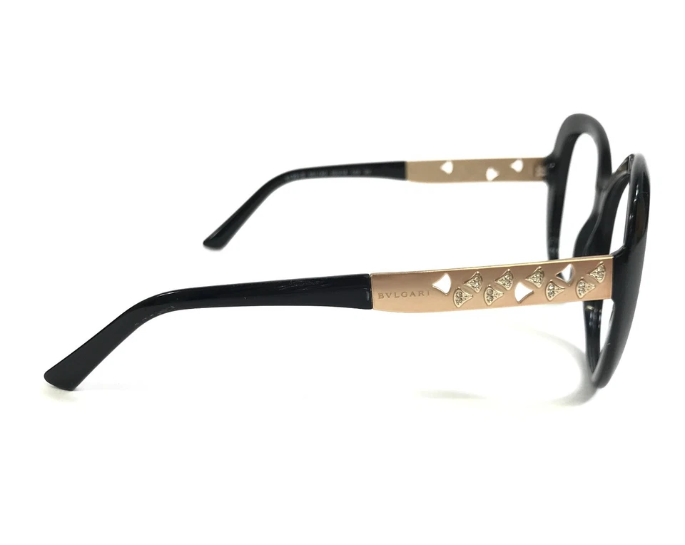 Gafas de sol Bvlgari monturas 8199-B 501/8G cristales negros dorados de gran tamaño 55-18-140 Foto 3 de 4