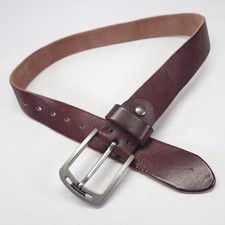 Full Grain Leather Belt 30 32 Brown Distressed