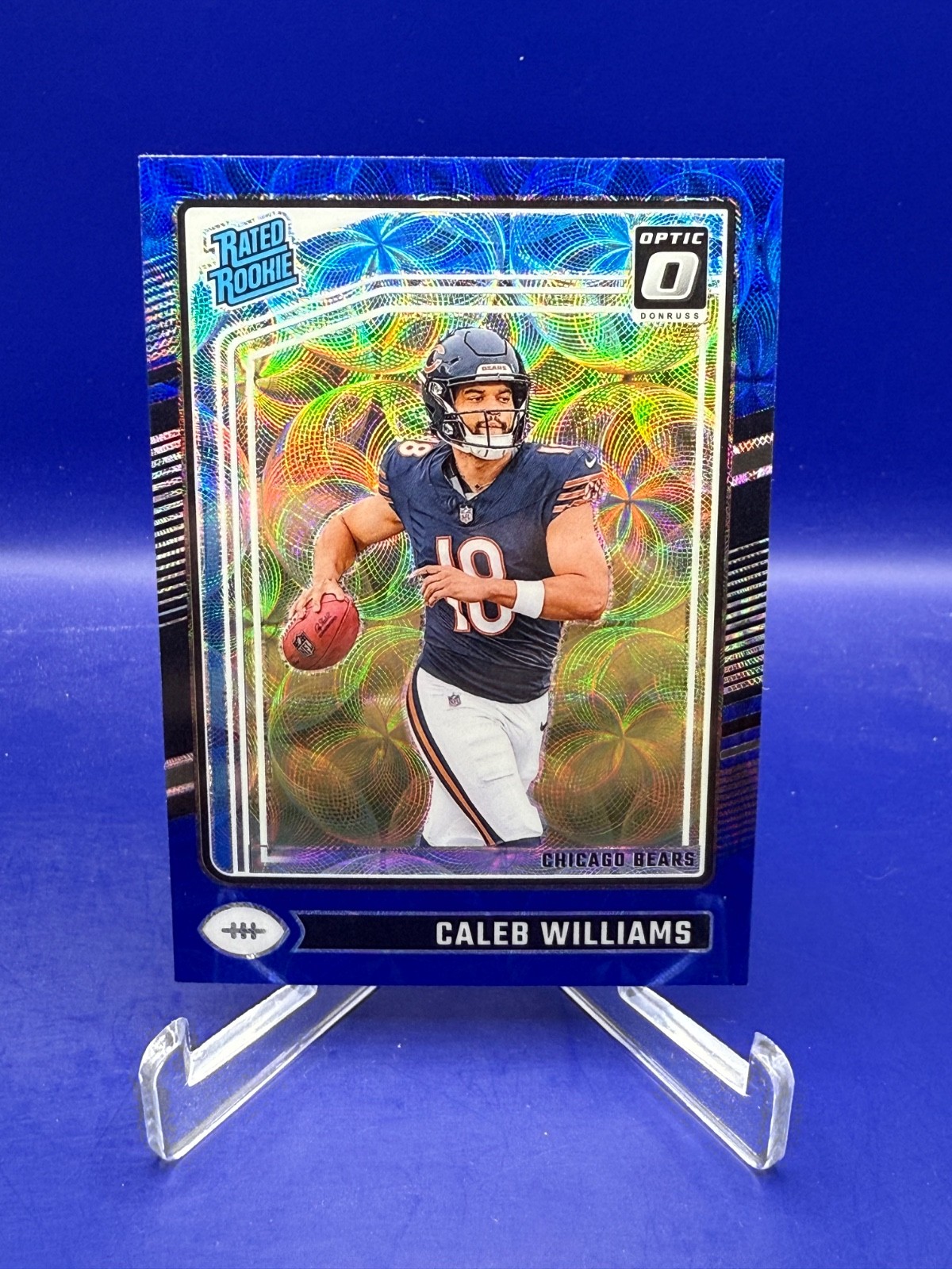 2024 Donruss Optic - Rated Rookie Caleb Williams #201 Blue Scope Prizm (RC)
