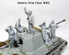 1/35 Resin German Tank Crew WWII 5 Tankers Unpainted Unassembled 2942