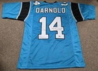 Sam Darnold Signed Blue XL Custom Football Jersey Beckett Seahawks Panthers USC