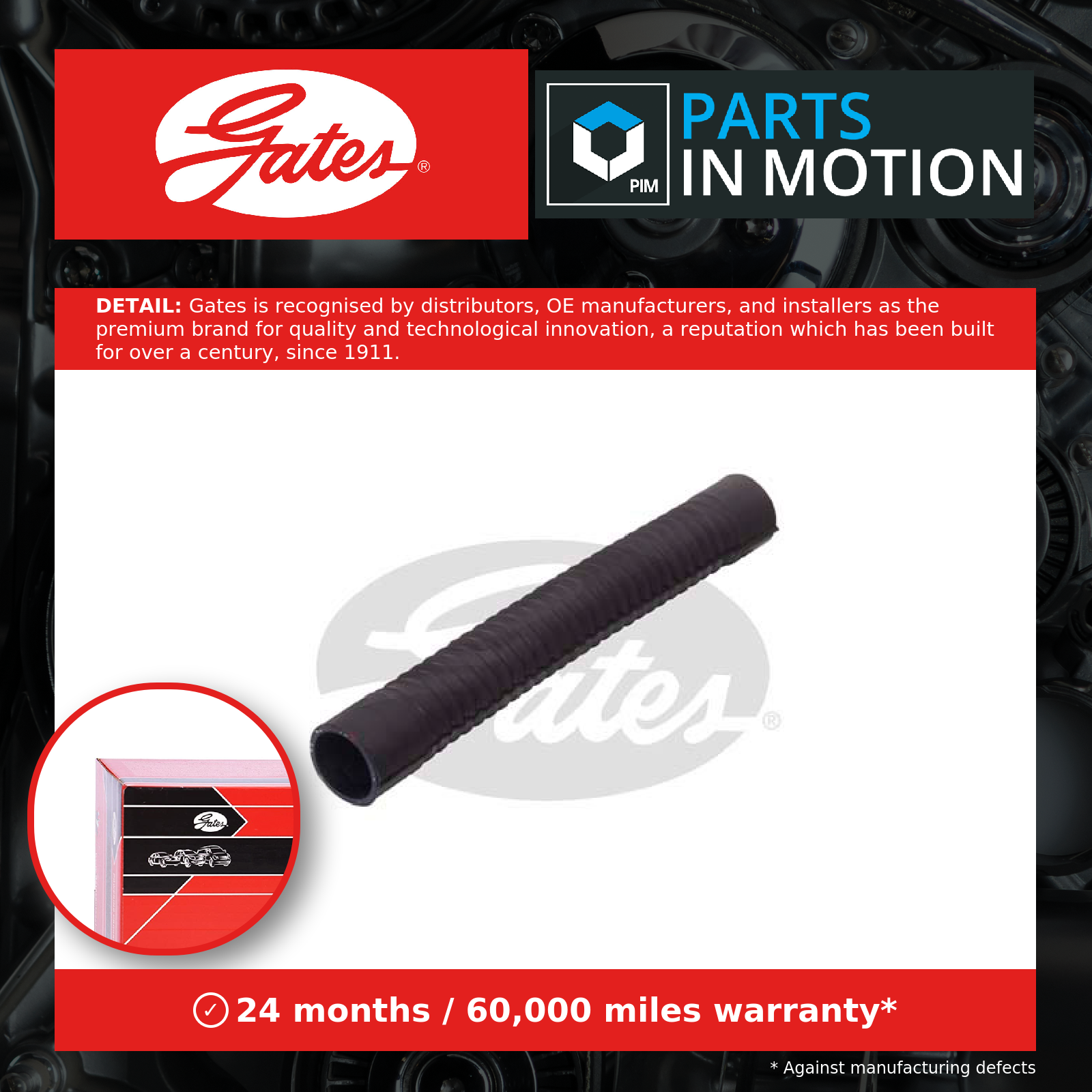 Gates VFII-216 Radiator Hose Upper Fits Mitsubishi Nissan Opel Toyota Vauxhall - Image 3