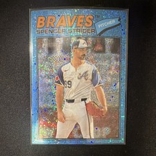 Topps Heritage Spencer Strider Atlanta Braves Chrome Light Blue Sparkle #41 2026