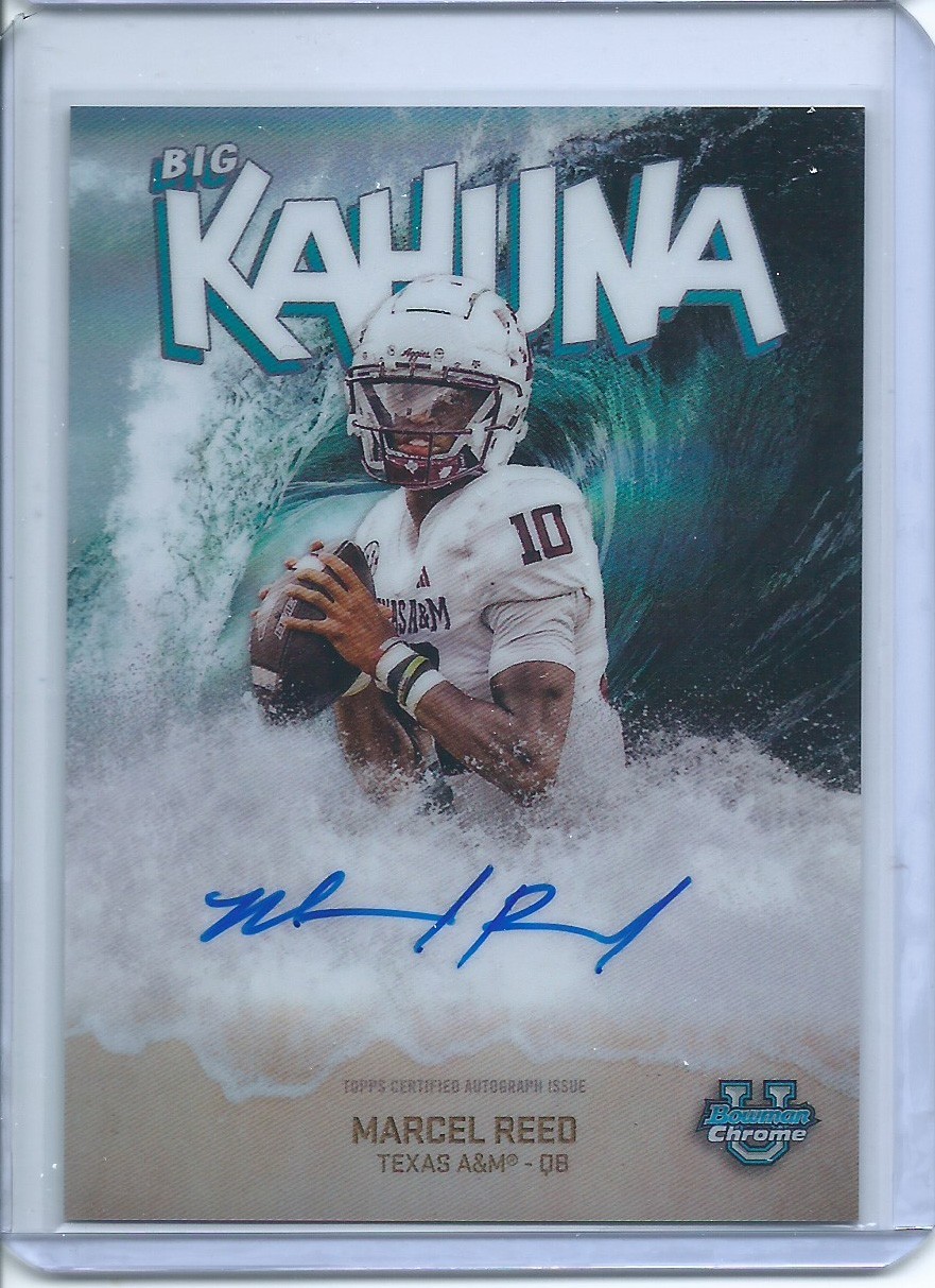 2025 Bowman University Chrome Marcel Reed Big Kahuna Auto SSP #BK-MR Texas A&M
