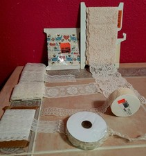 Vintage wiele różnych wzorów Off White Beżowa koronka Kwiatowa wstążka bonusowa Z ptakami