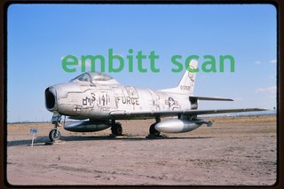 Original Slide USAF New Jersey ANG North American F 86H Sabre at DMAFB 1969