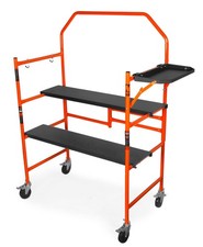 Portable Rolling Scaffold 4 Foot 500lb Capacity Foldable WEN 31107 Design