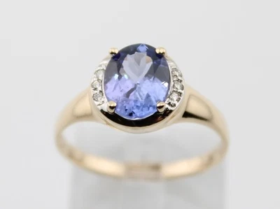 Ring Gold 585 18K Tansanit Brillanten - Bild 1 von 4