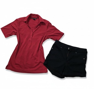 Aeropostale High Rise Shorts & Prim + Preux Polo Set - Size 2 / XS