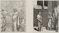 M. KLINGER (1857-1920), Amor und Psyche, Bl. 23, um 1907, Rad. Symbolismus