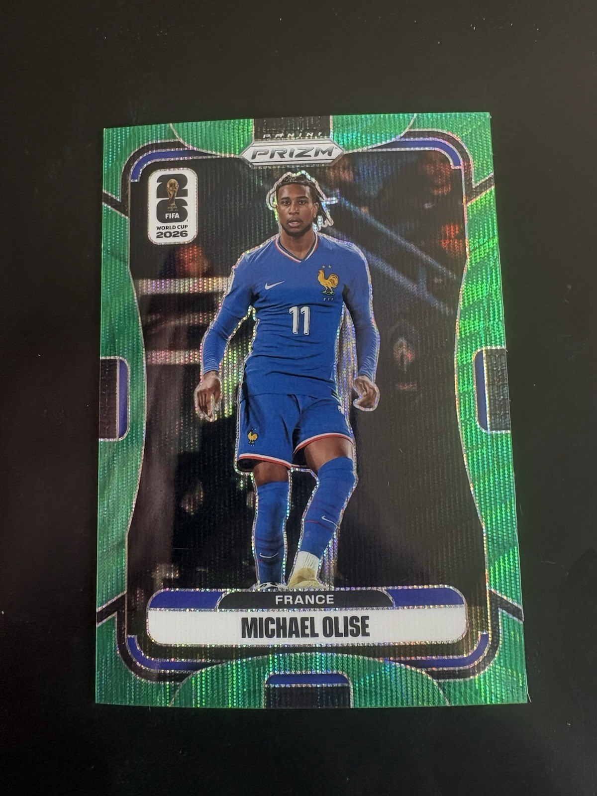 Michael Olise 2026 Prizm World Cup #27 Green Wave /5 Price Guide