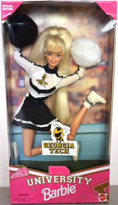 1996 Playline Special Edition GEORGIA TECH UNI CHEERLEADER Vintage Blonde Barbie