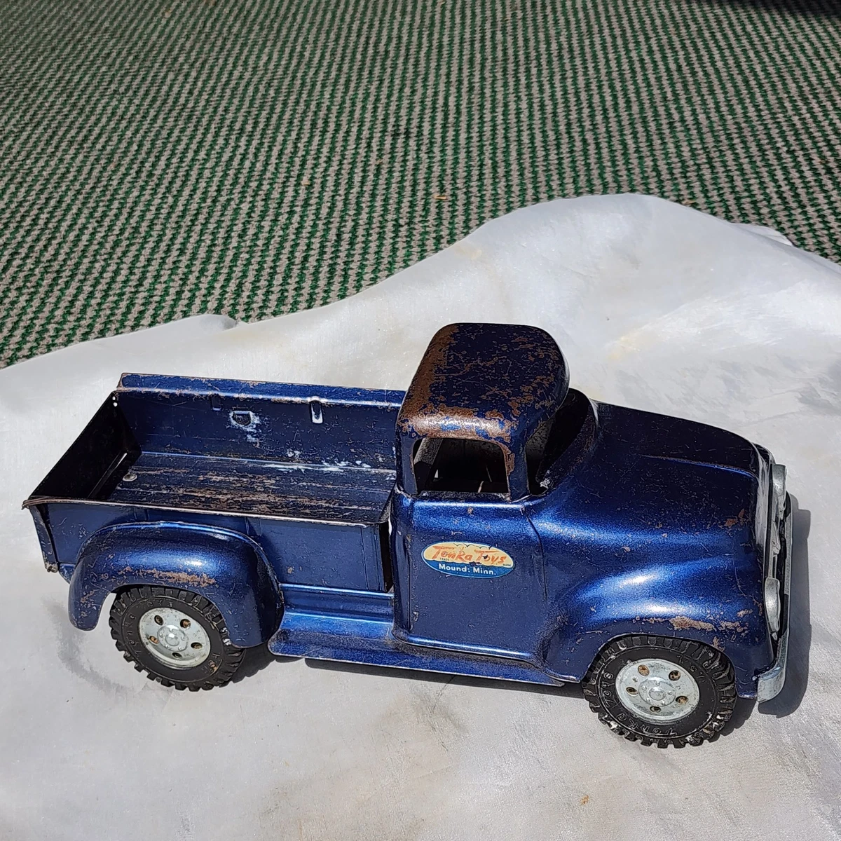 値下げ！激渋ネイビー Tonka Toys ピックアップトラックおまけのケース付 Las mejores ofertas en Tonka Blue Vintage fabricación camionetas