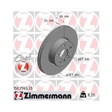 2x Bremsscheibe ZIMMERMANN 150.2965.20 passend f�r BMW