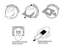 1 inch Leaf Shape Lever Action Craft Punch for Paper Crafting Scrapbooking