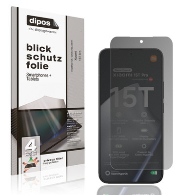 Blickschutzfolie für Xiaomi 15T Pro matt Schutzfolie Folie Display Schutz dipos