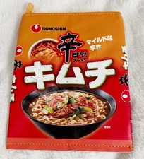 Nongshim, Spicy Ramen Hand Sewn Pouch Bag with Zipper Top, Gachapon Prize
