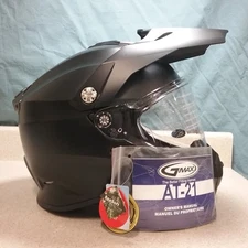 NEW GMAX AT-21 ADVENTURE DUAL SPORT HELMET - MATTE BLACK - XS