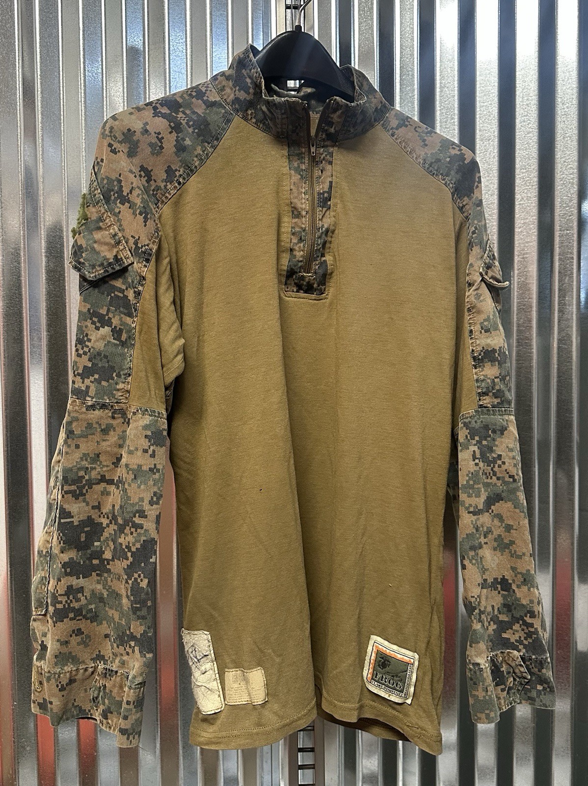 USMC Marine Digital Woodland MARPAT FR Combat Shirt FROG Small Regular SR