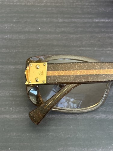 Authentic LOUIS VUITTON Gold Speckling Acetate Frame Soupcon Sunglasses - Z0003W - Picture 7 of 13