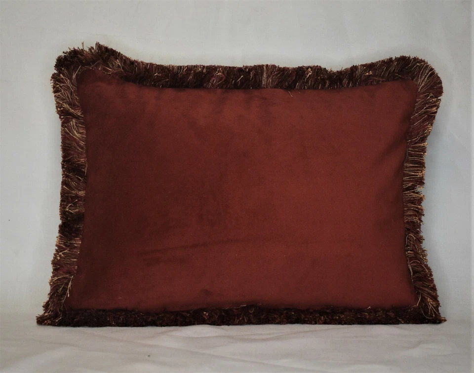 bear rustic cabin decorative throw pillow rust brown gold for living room sofa - Image 4 of 4