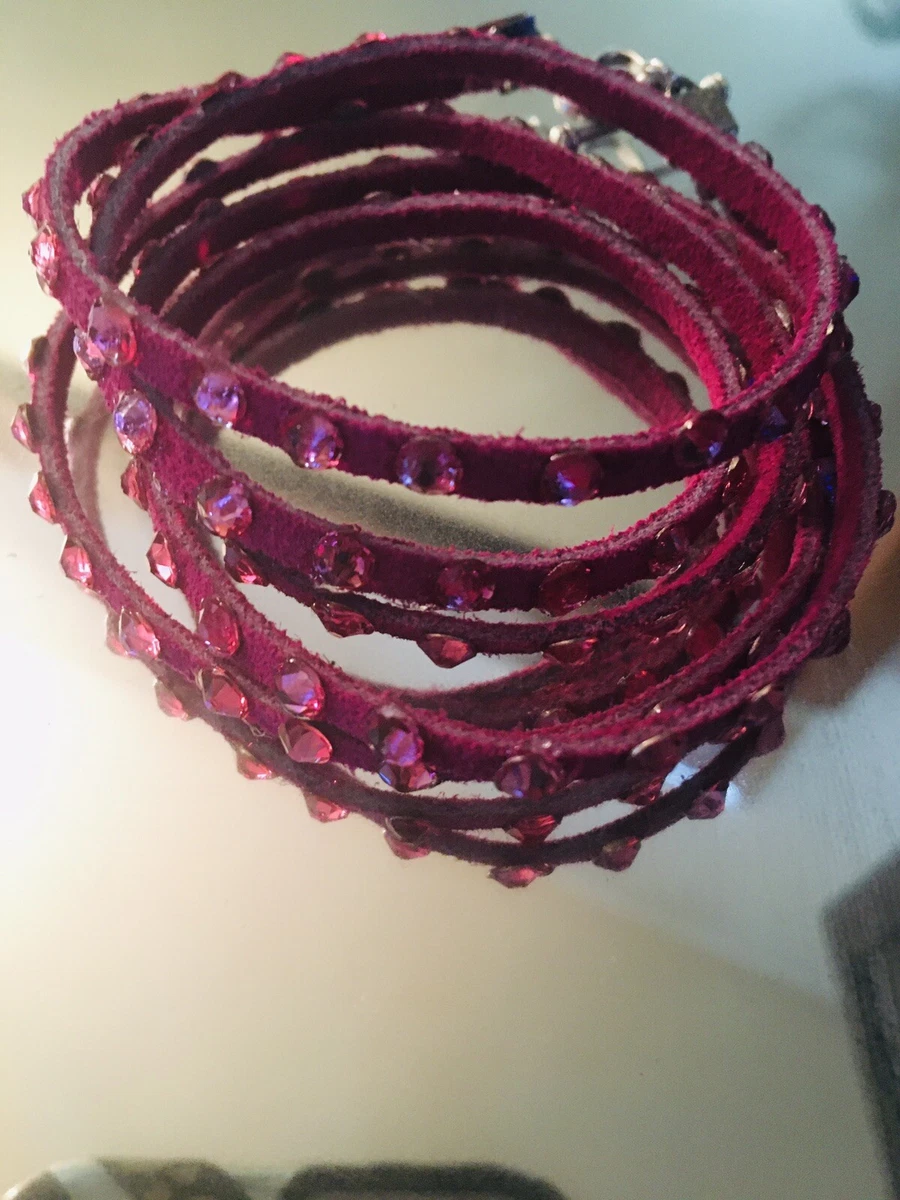 Swarovski leather 2024 wrap bracelet
