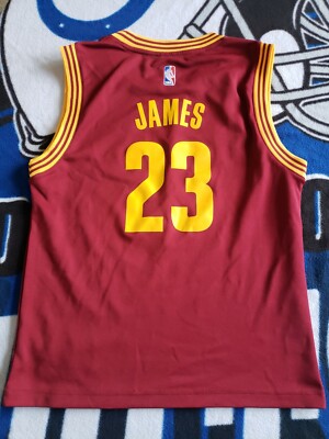 Lebron James #23 Cleveland Cavaliers youth medium red/yellow