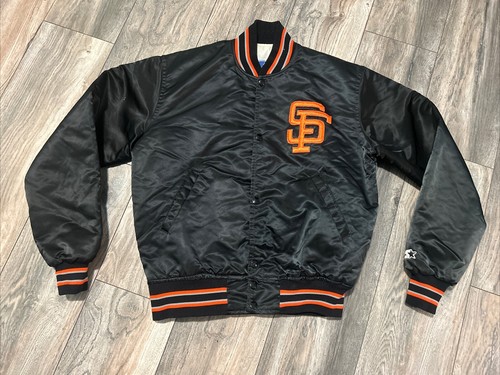 Vintage 80's Starter San Francisco Giants MLB Black Satin Jacket Men’s M Mint