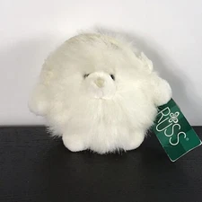 RUSS BERRIE MINI 4" FLUFFY WHITE SNOWPUFF PLUSH WITH ORIGINAL TAG 