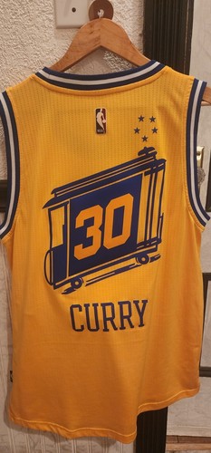 2016 NBA Adidias HWC Golden State Warriors Steph Curry Jersey 30 Men Medium City - Picture 8 of 14