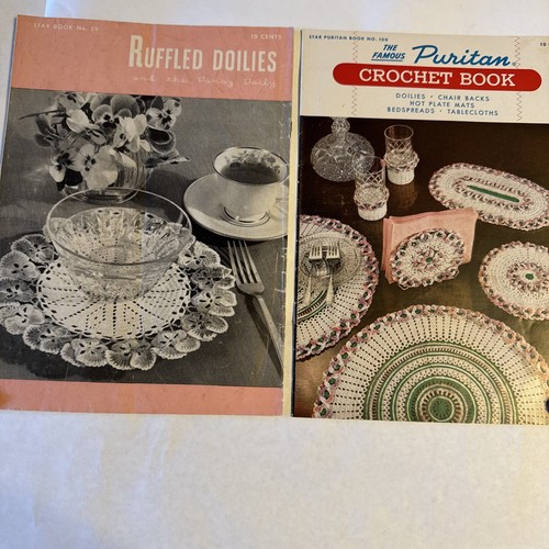 Pacchetto vintage di 7 riviste all'uncinetto libri come fare modelli istruzioni - Foto 4 di 5