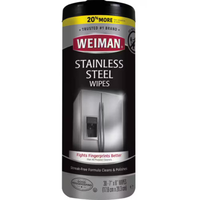 Weiman Cleaner Wipes Stainless Steel  Dirt Remover Kitchen Cleaning Tool 12 Oz.