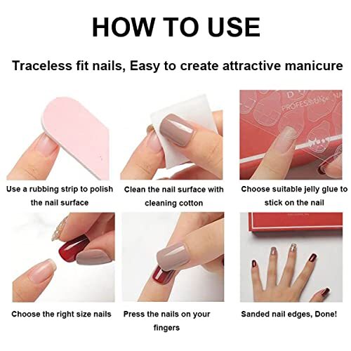 Fall Leopard French Tip Press on Nails Short Almond Fake Nails with Gold - Bild 6 von 7