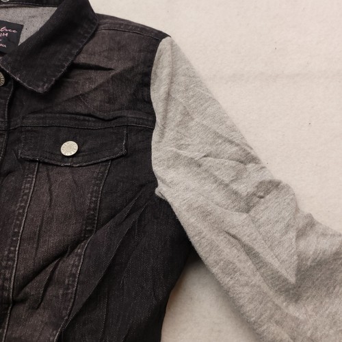 Love Tree Casual Button Up Denim Long Sleeve Jacket Womens Size M Black - Picture 5 of 9