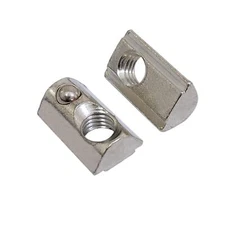 100 PCS Carbon Steel M8 T-Nuts Roll-in Spring 4040 4080 Series Aluminum