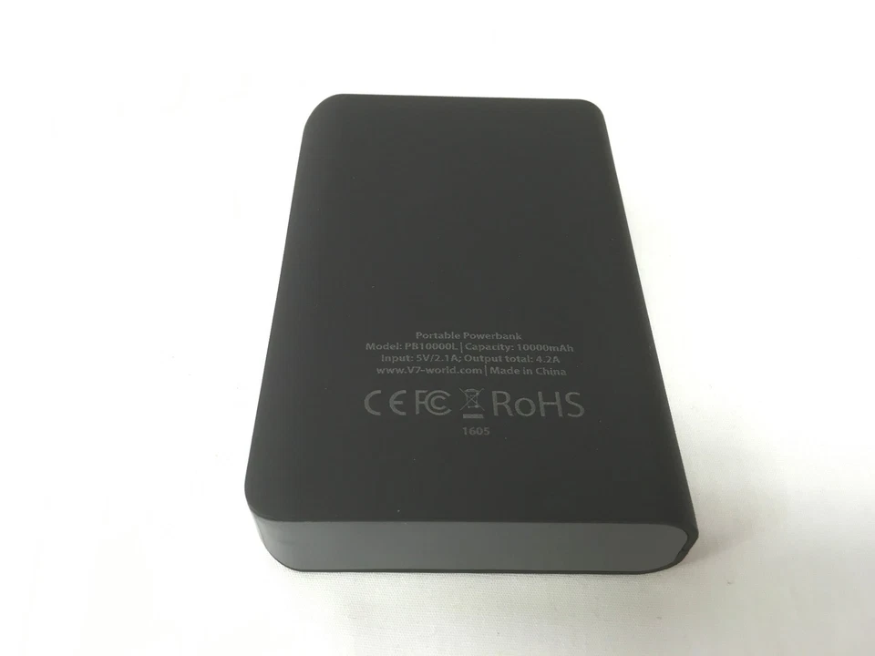 Banco de alimentación USB V7 (10000mAh) PB10000L-4N doble puerto NUEVO ✅ ❤️ ✅ ❤️ negro NUEVO Foto 4 de 4