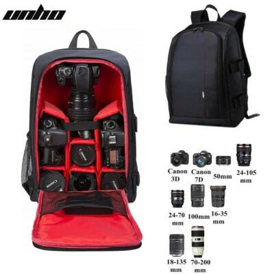 Groß Fotorucksack Kamera Rucksack Reise Tasche für Canon Nikon Sony Regenschutz