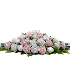 Artificial Wedding Flowers Silk Rose Top Table Decoration Arrangement 60 Colours