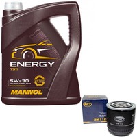 MotoröL Set 5W-30 5 Liter + ÖLfilter SM112 FüR Chrysler Ford Sierra Toyota Volvo