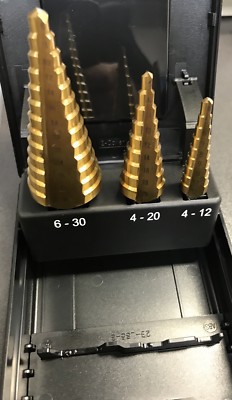 Terrax Ruko Stufenbohrersatz Bohrersatz Stufenbohrer HSS TiAlN 3tlg