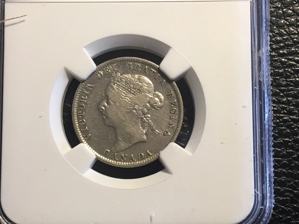 1886/7 Canadian 25 Cent NGC Vf Details Cleaned Lightly Super Rare All Grades - Image 2 of 4