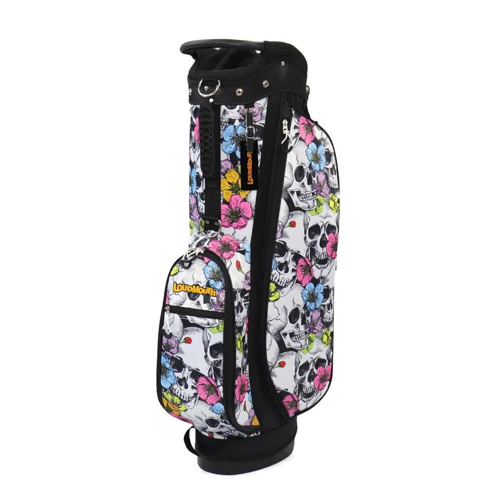 Loudmouth Golf Carry Stand Bag Lightweight 8.5 x 47" Unisex 2025 Skull Flower - Image 4 of 4
