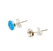 ZDP USA 10pcs  5mm Sterling Silver 925 Post Bezel Earrings ,with Ear-backs