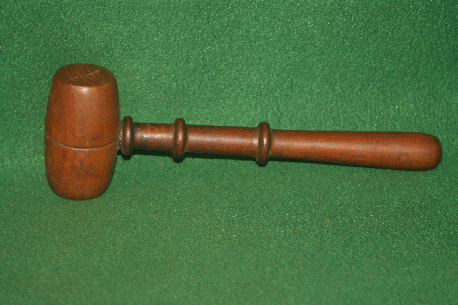 Antique Vintage Judge Gavel Mallet Hammer Nicely Turned Wooden Handle