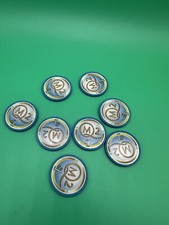 Lot Of 8 Vintage Queen Mary 2 One Dollar 1$ Casino Gaming Token Chip Coin Cunard